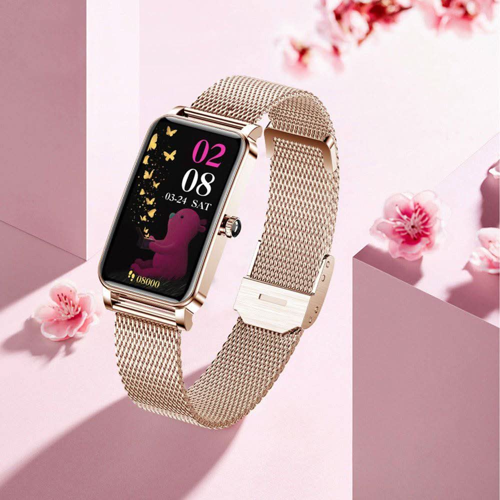 Oak & Coral | Women’s Smartwatch with Fitness Tracking & Notifications