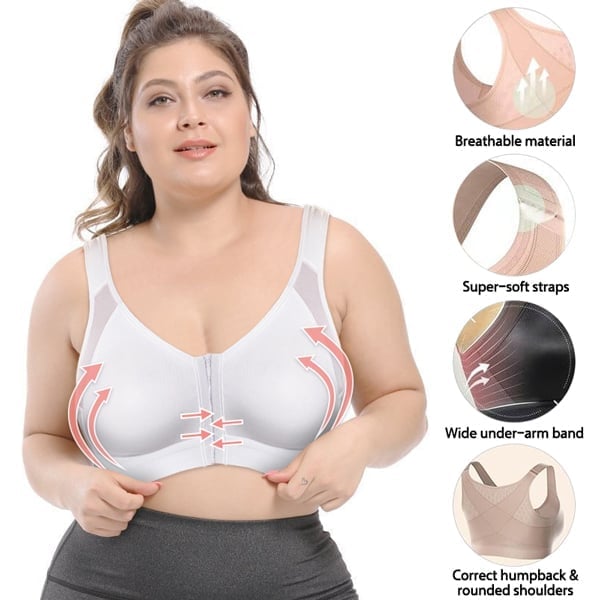 Oak & Coral | Women's Sport Bra Front Closure