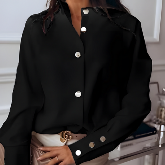 Oak & Coral | Women's Stand Collar Button-Up Shirt