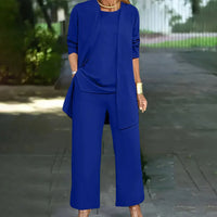 Oak & Coral | Women's Elegant Three-Piece Pantsuit Set