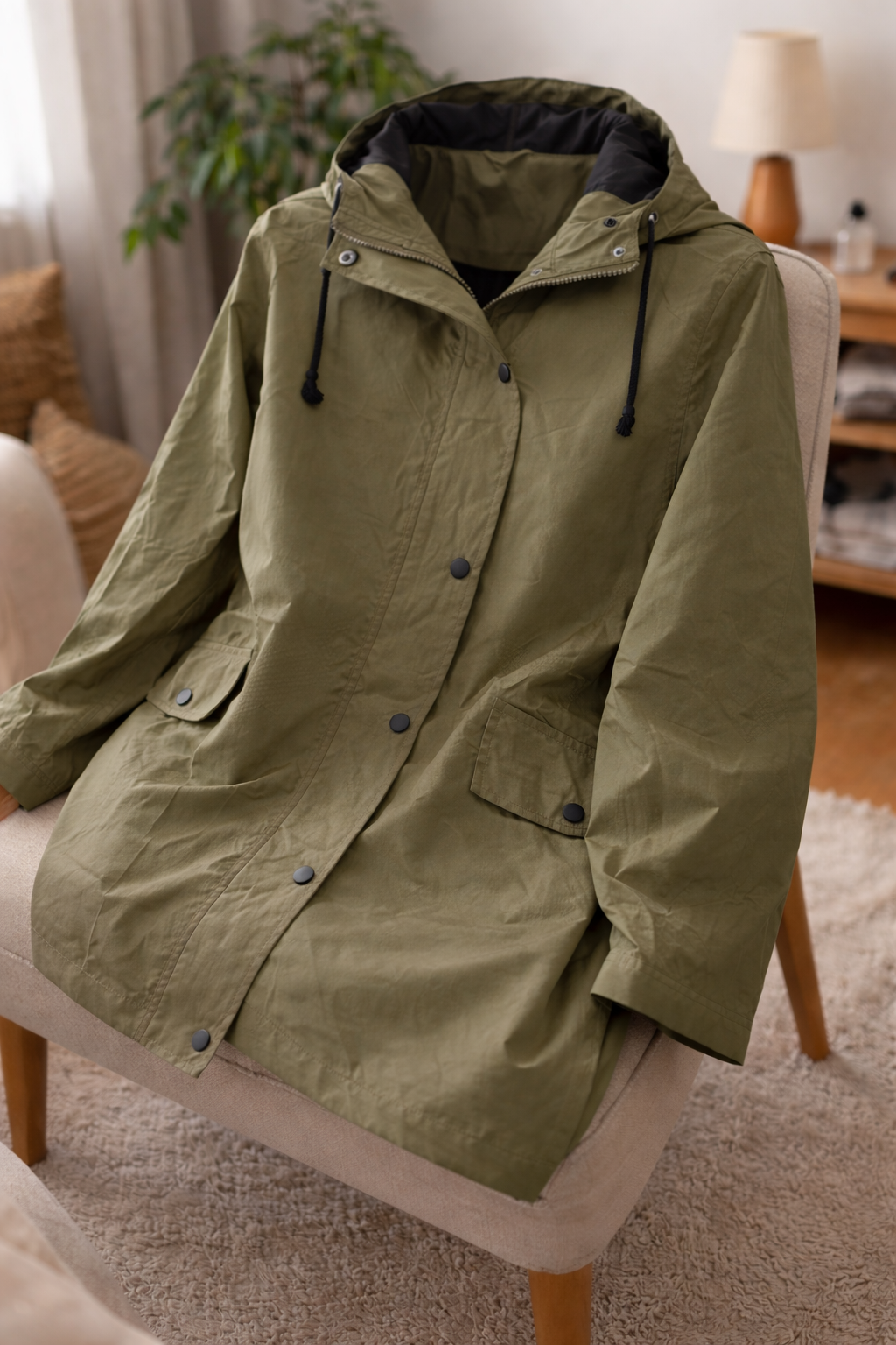 Oak & Coral Women's Transitional Jacket with Hood Lightweight