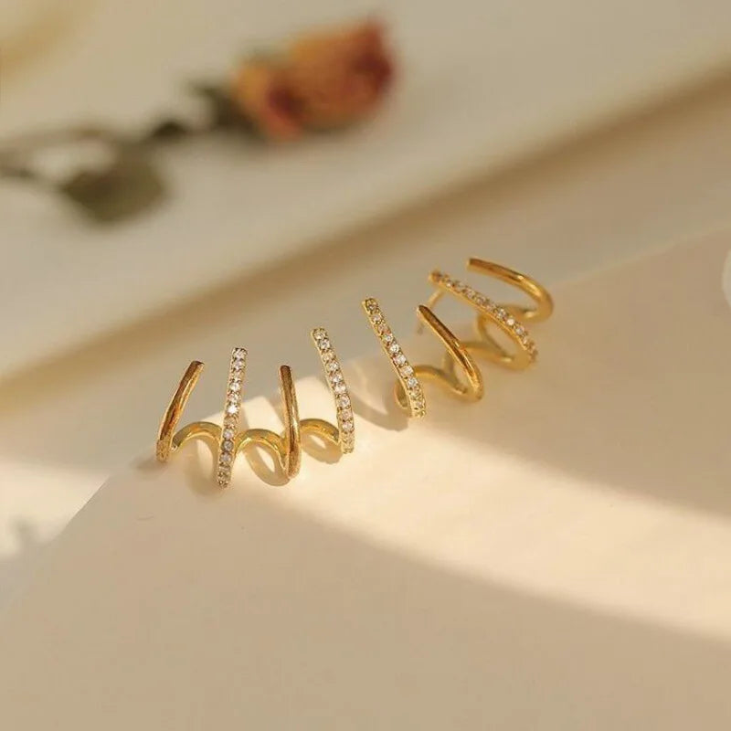 Oak & Coral | Women’s Twist Earrings | Lightweight Statement Jewelry | Hypoallergenic Finish