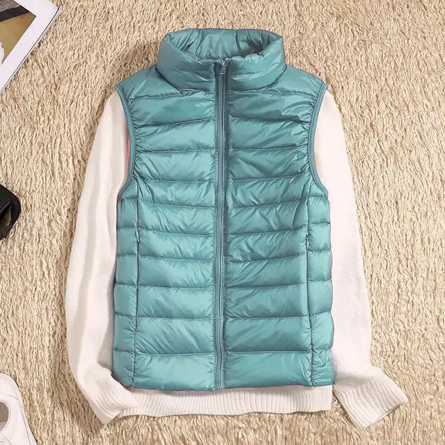 Oak & Coral | Women's Ultra Light Puffer Vest