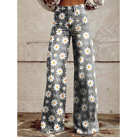 Oak & Coral | Women's Relaxed Floral Wide Leg Jeans