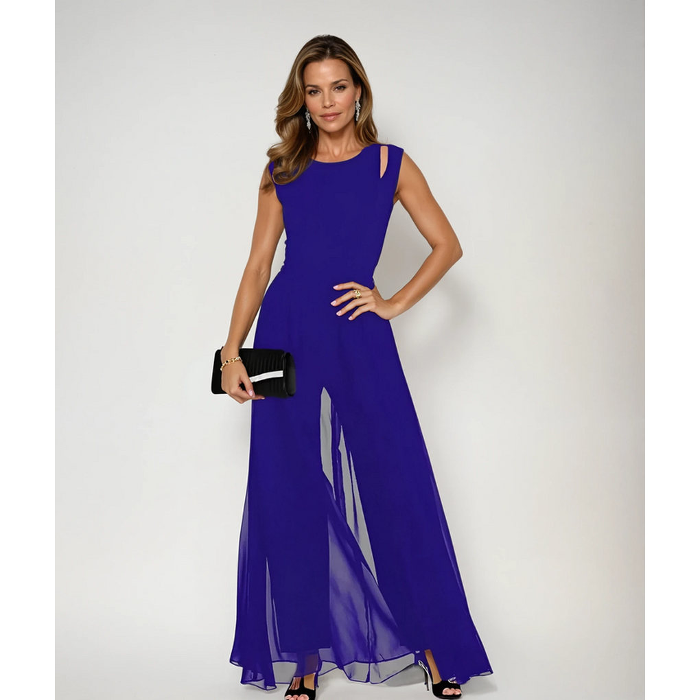 Oak & Coral | Women's Wide-Leg Jumpsuit with Cutout Shoulders