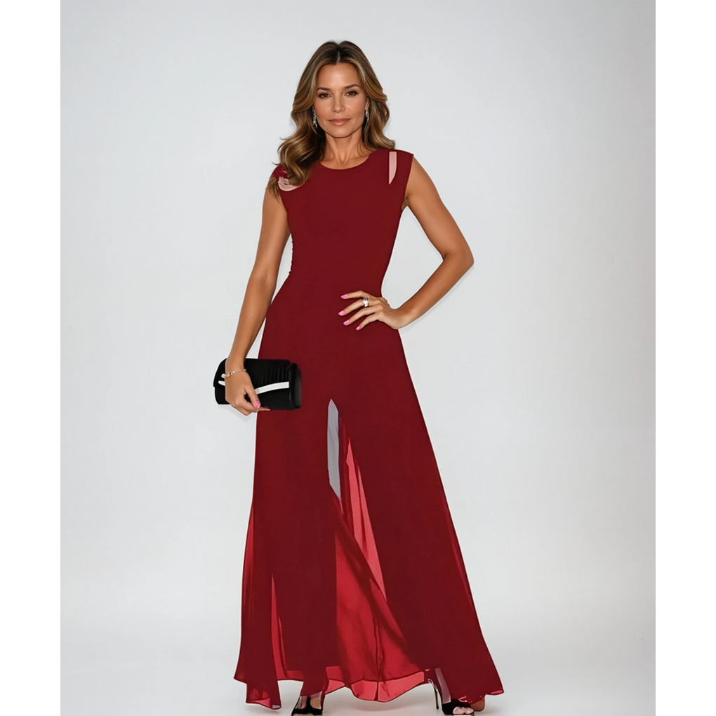 Oak & Coral | Women's Wide-Leg Jumpsuit with Cutout Shoulders