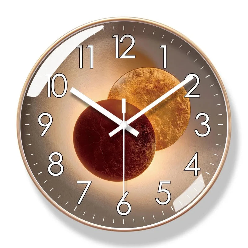 Oak & Coral | ZeitSchön | Designer Wall Clock for Stylish Home