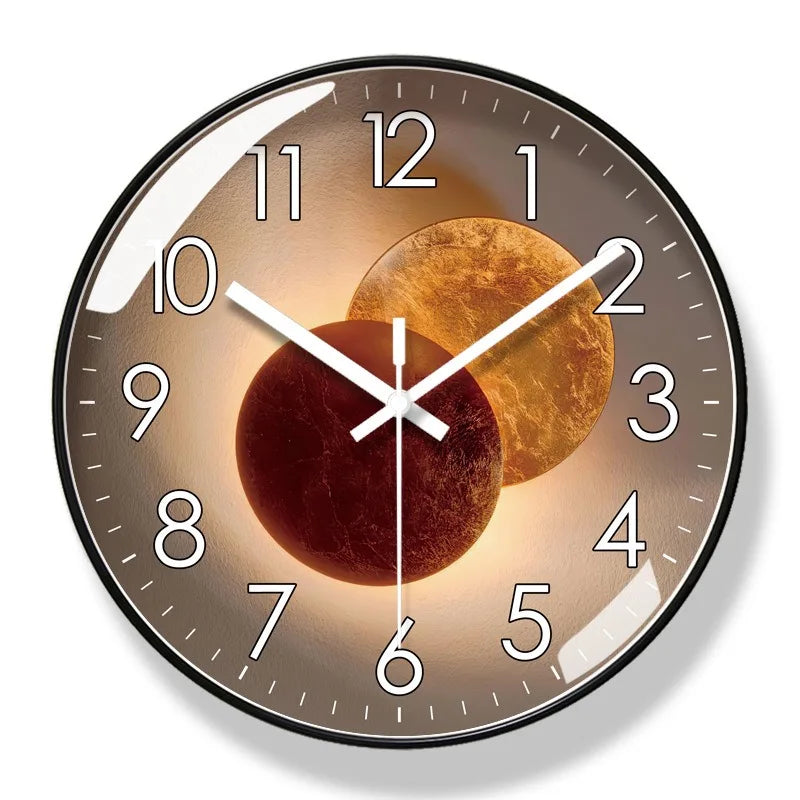 Oak & Coral | ZeitSchön | Designer Wall Clock for Stylish Home