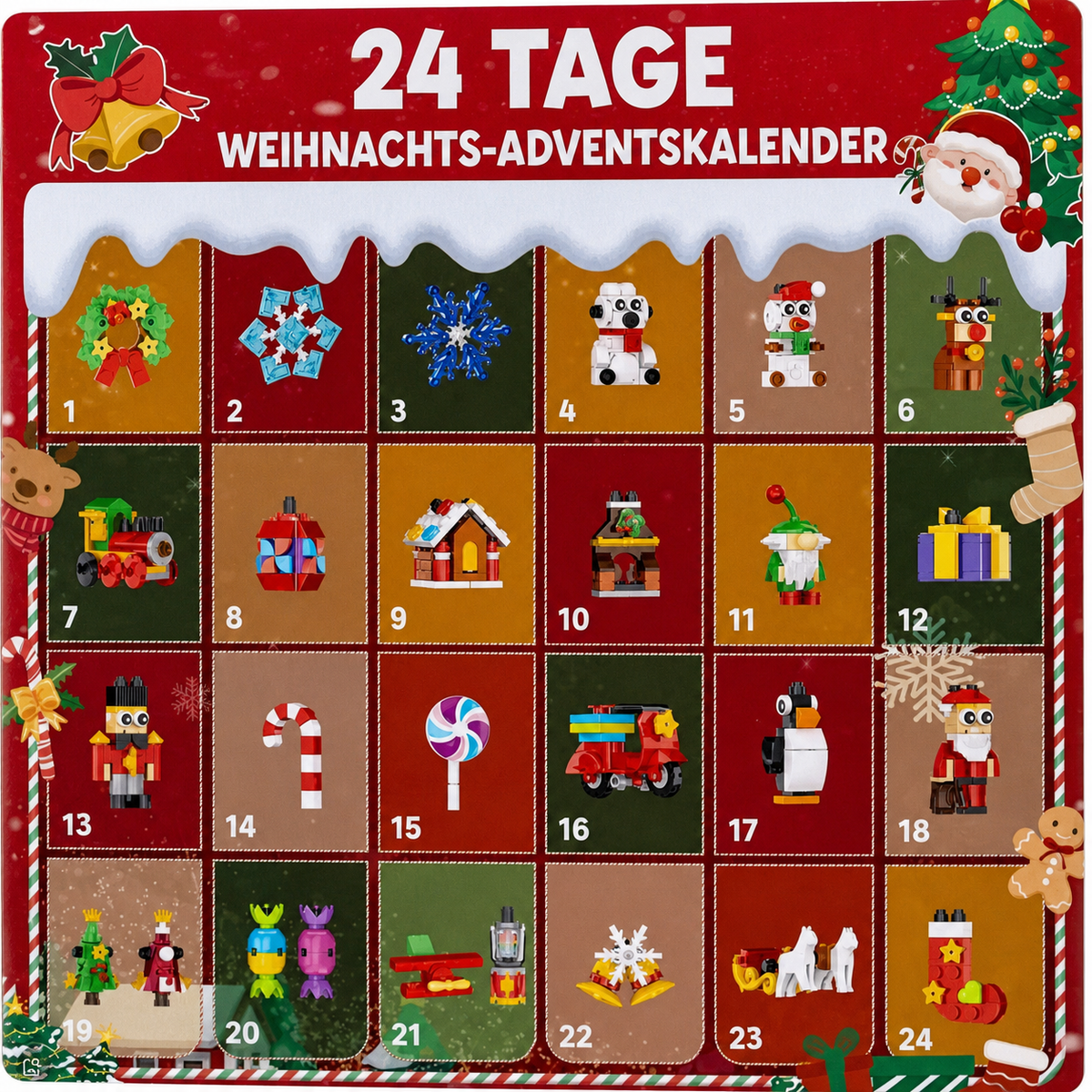 Christmas Decoration Building Block Advent Calendar 2026 – 24 Days Filled with Christmas Surprises