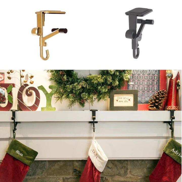 Christmas Mantel Stocking and Garland Hangers Set
