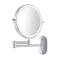 Chrome Silver Rechargeable LED Magnifying Mirror By Lunicca