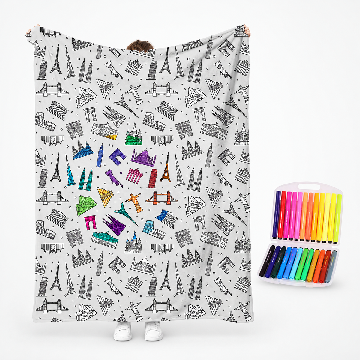 Color-Your-Own Kids Duvet Cover Set