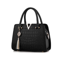 Chic Crocodile Embossed Handbag
