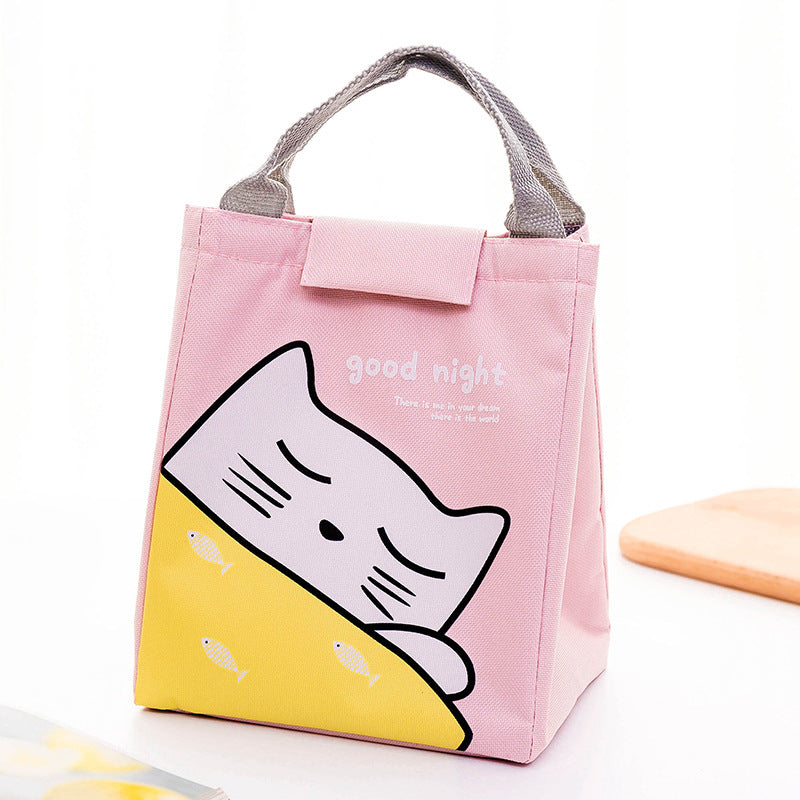 Cute Cat-Themed Insulated Lunch Bag