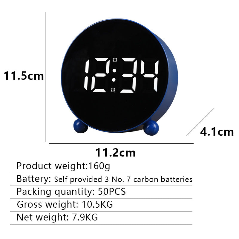 Digital Alarm Clock with Large LED Display and Gentle Alarm Function