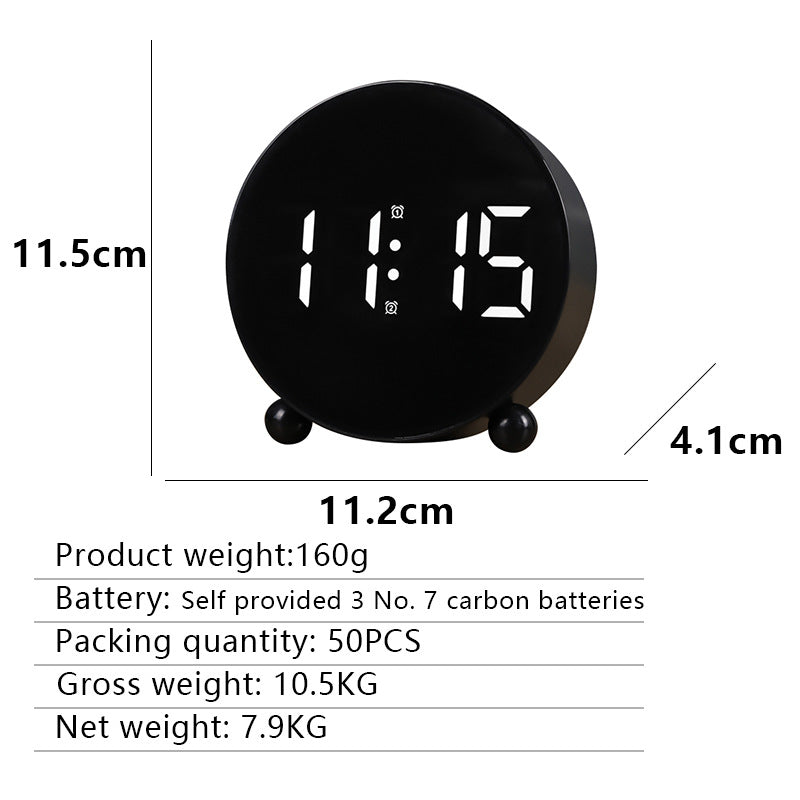Digital Alarm Clock with Large LED Display and Gentle Alarm Function