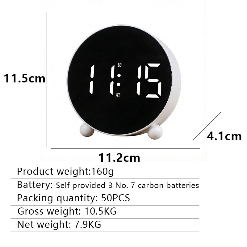 Digital Alarm Clock with Large LED Display and Gentle Alarm Function