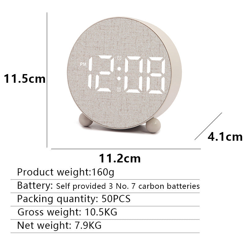 Digital Alarm Clock with Large LED Display and Gentle Alarm Function