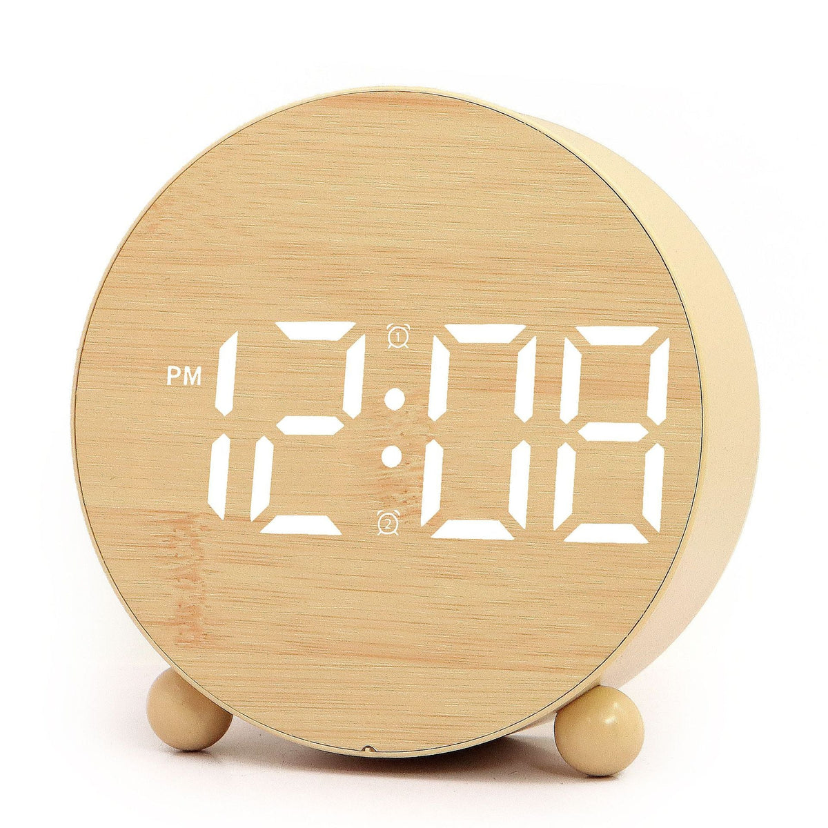 Digital Alarm Clock with Large LED Display and Gentle Alarm Function