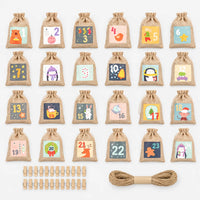 Drawstring Advent Calendar Bag Set