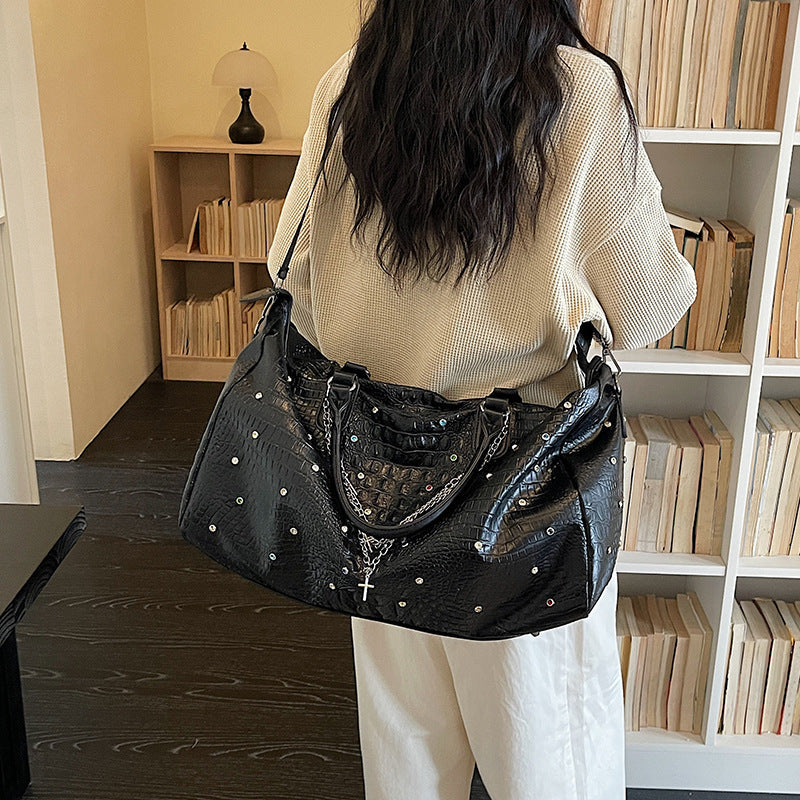 Elegant Textured Travel Duffle Bag