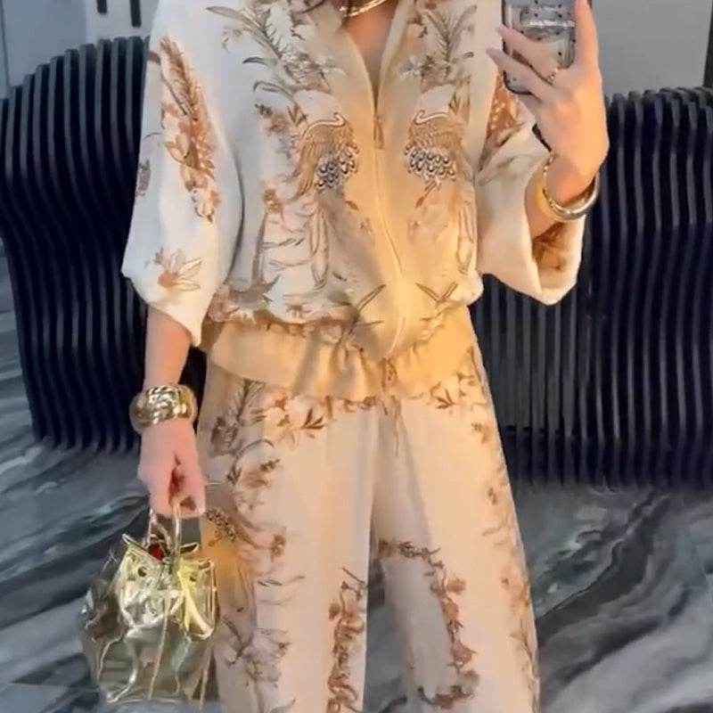 Elegant Zip-Up Set