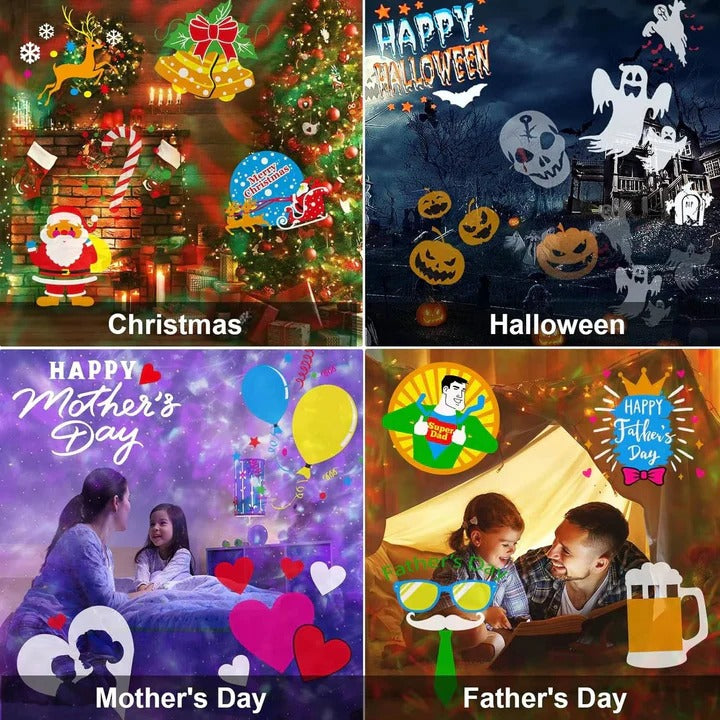 Festive Christmas LED Projector Light with Multi-Colour Display