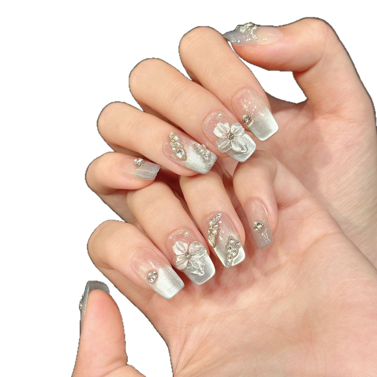 Floral Press-On Nail Set