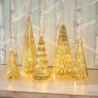 Full Set of Glowing Christmas Trees