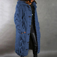 Oak & Coral | Women's Warm Cable Knit Maxi Cardigan
