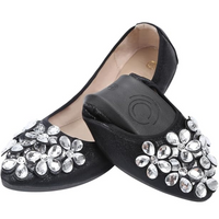 Sparkling Rhinestone Flats - Casual & Chic Comfort