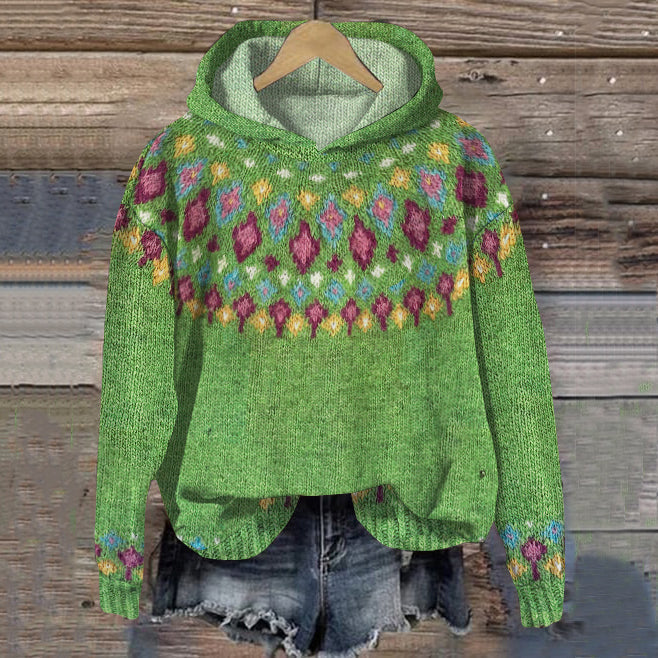 Graphic Print Long-Sleeve Hoodie