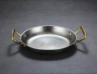 Hammered Stainless Steel Pot — Textured Base, Even Heat Distribution