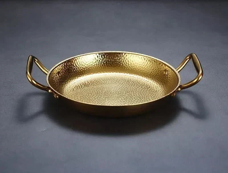 Hammered Stainless Steel Pot — Textured Base, Even Heat Distribution