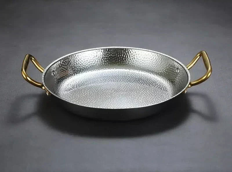 Hammered Stainless Steel Pot — Textured Base, Even Heat Distribution