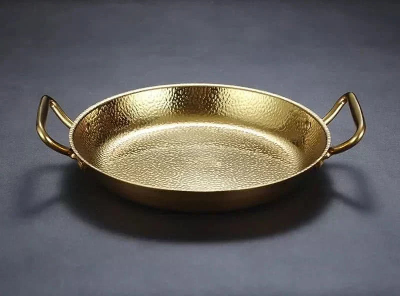 Hammered Stainless Steel Pot — Textured Base, Even Heat Distribution