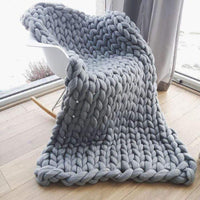 Handcrafted Thick Knit Microfiber Throw