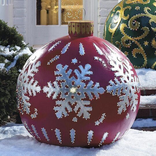 Inflatable Christmas Baubles – Weatherproof & Reusable Outdoor PVC Ornaments