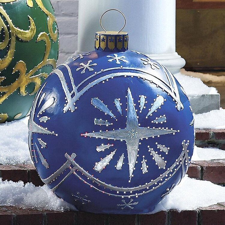 Inflatable Christmas Baubles – Weatherproof & Reusable Outdoor PVC Ornaments