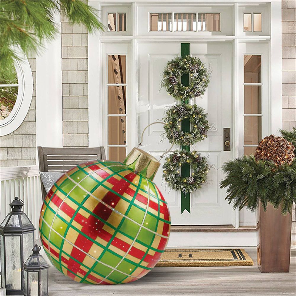 Inflatable Christmas Baubles – Weatherproof & Reusable Outdoor PVC Ornaments