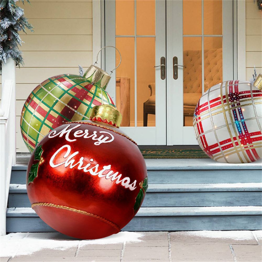 Inflatable Christmas Baubles – Weatherproof & Reusable Outdoor PVC Ornaments
