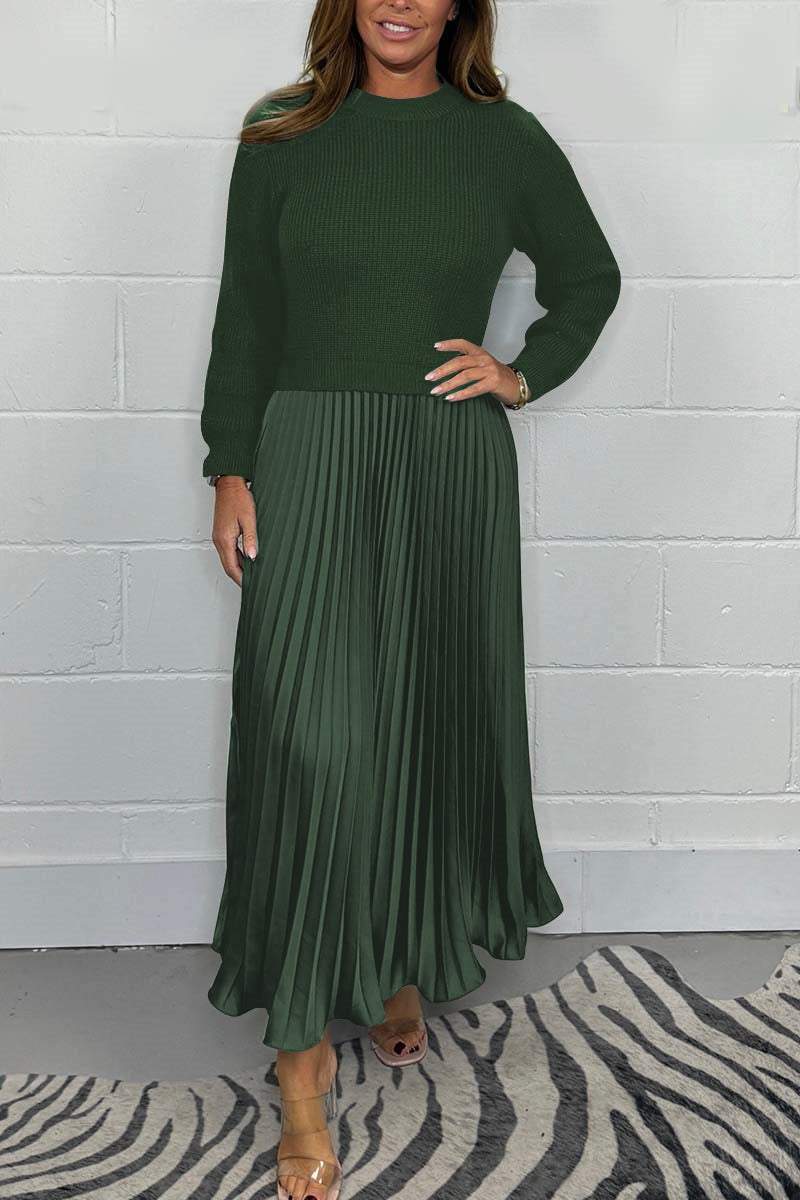 Long Sleeve Jumper & Pleated Bottom Dress