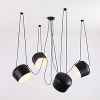 LumaDrum Pendant Light With Cable-Driven Bulb Fixture