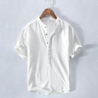 Oak & Coral | Men's Short-Sleeve Linen-Blend Relaxed Fit Shirt