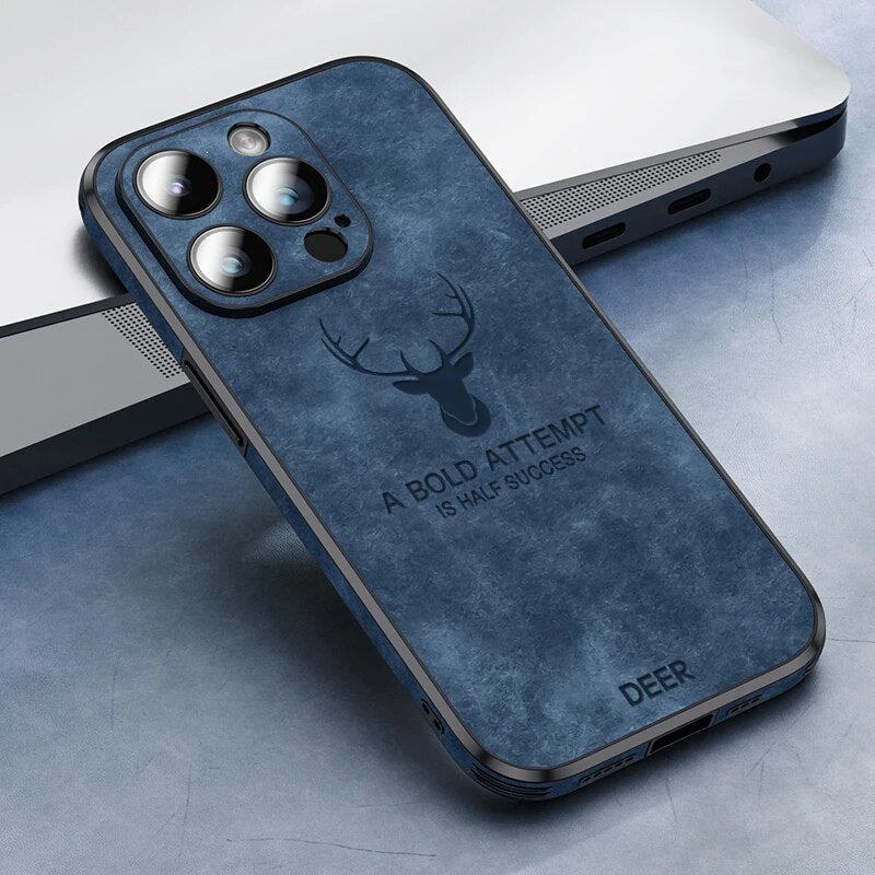 Luxury Deer Leather iPhone Case - Veltro