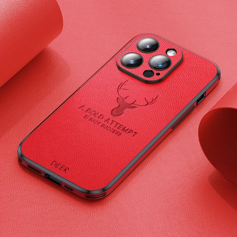 Luxury Deer Leather iPhone Case - Veltro