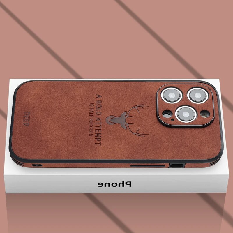 Luxury Deer Leather iPhone Case - Veltro