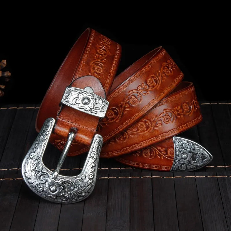 Marisol Western Belt | Oak & Coral