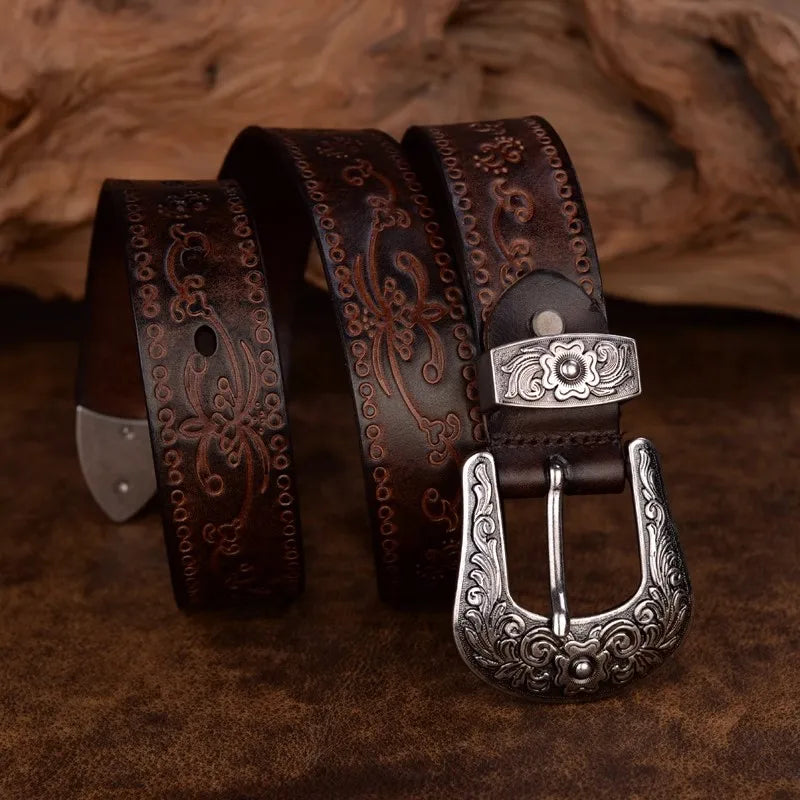 Marisol Western Belt | Oak & Coral