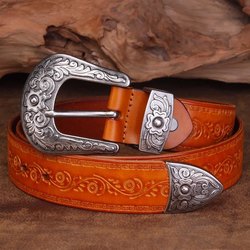 Marisol Western Belt | Oak & Coral